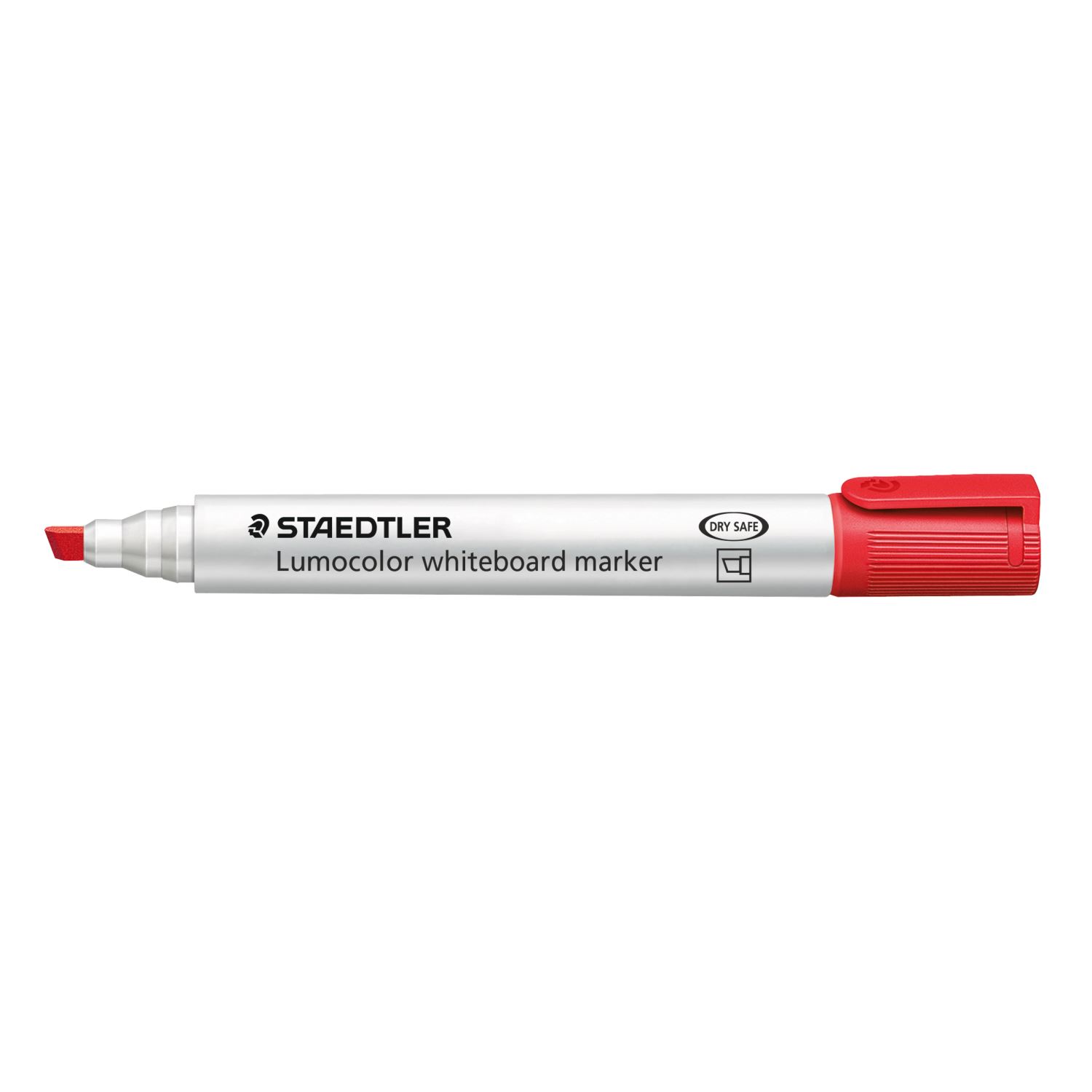 Staedtler Lumocolor 351 B-2, красный маркер для доски с клиновидным наконечником