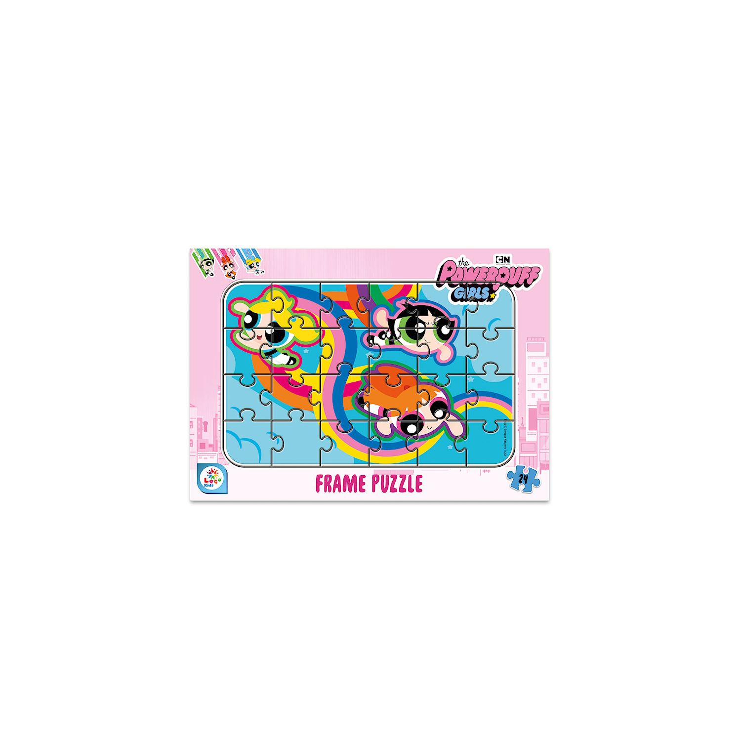 Powerpuff Girl 48 Parça Frame Puzzle Mavi