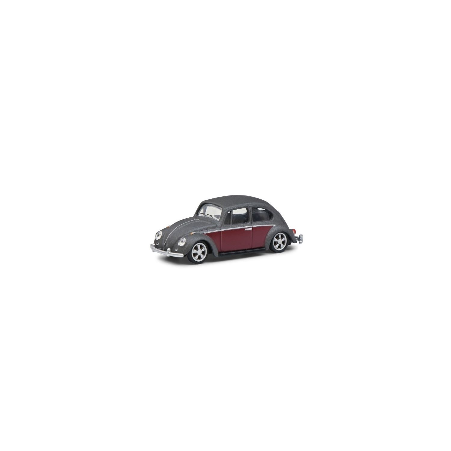 Shuco VW Beetle Lowrider 1:64 Grey Diecast Toy Car