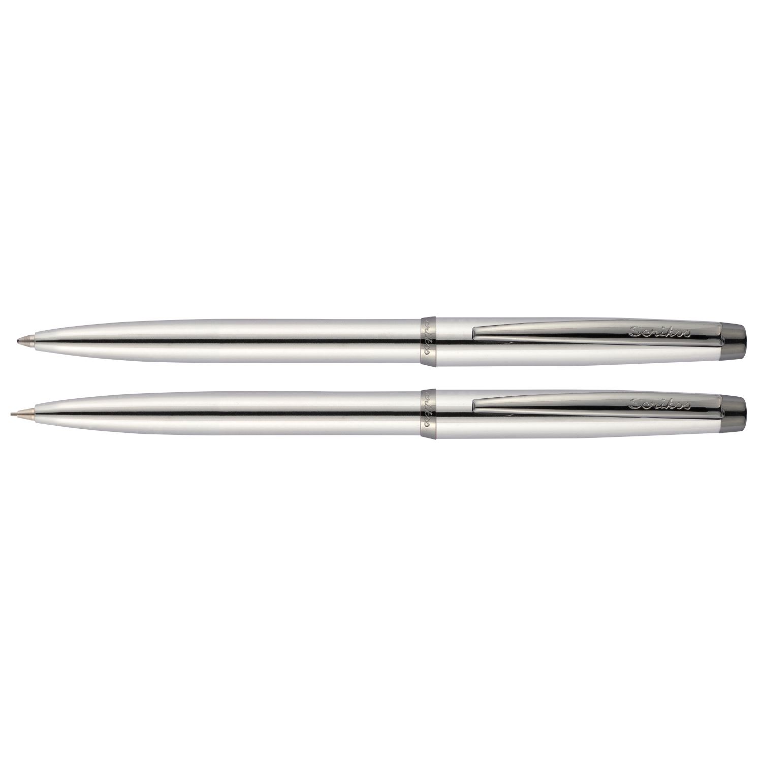 Scrikss 108M Prestige Chrome Ballpoint and Mechanical Pencil Set