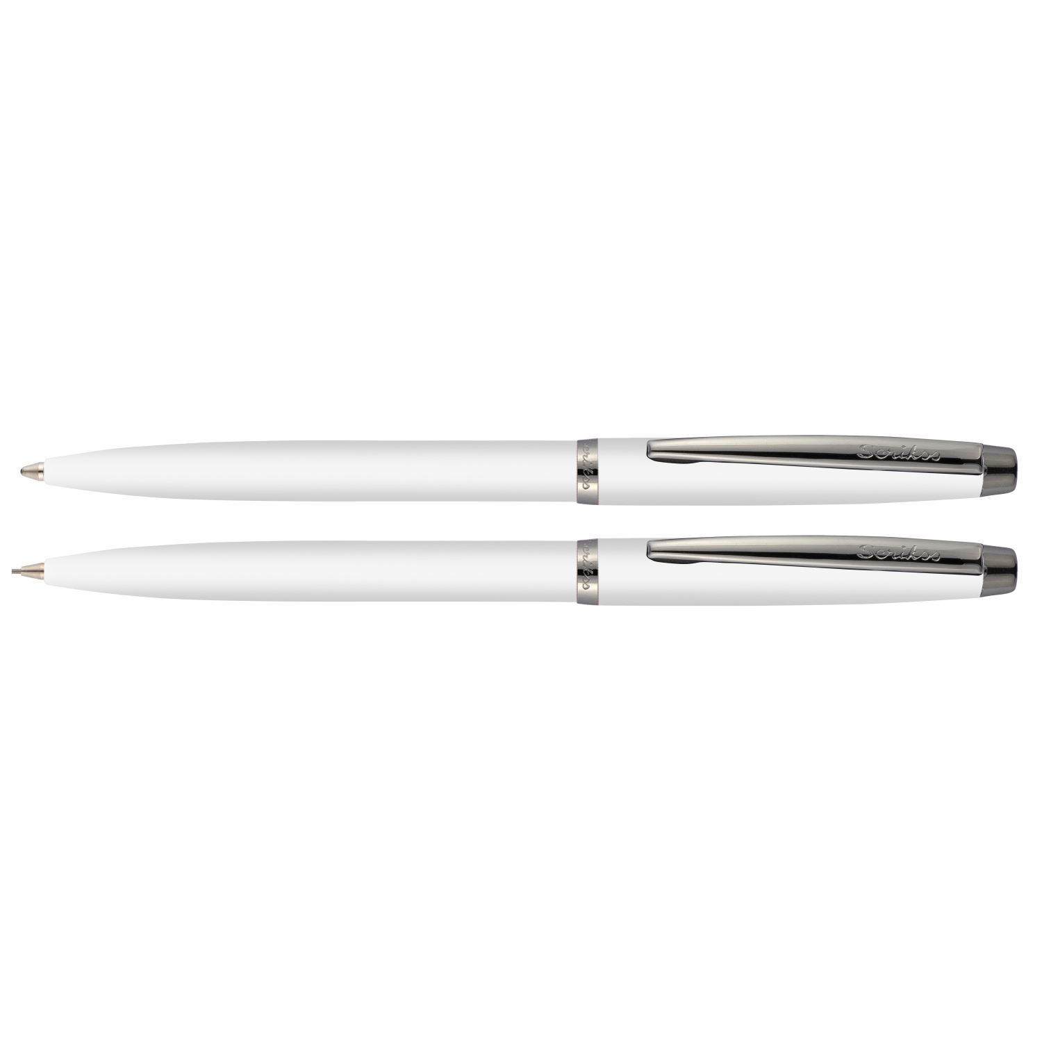 Scrikss 108M Prestige White Ballpoint and Mechanical Pencil Set