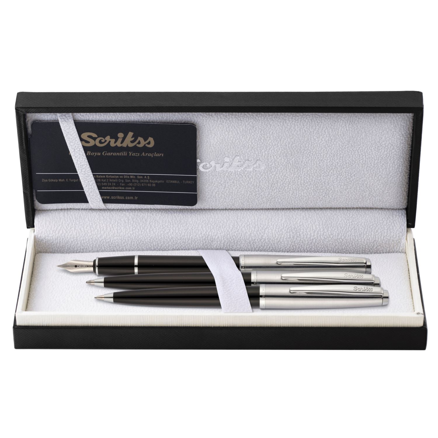 Scrikss 78 Metropolis Black 3-Piece Pen Set