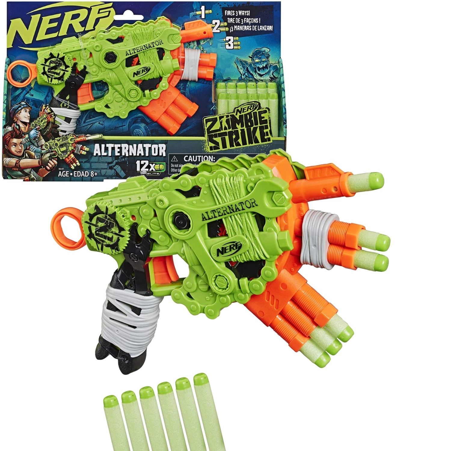 Nerf Zombie Strike Alternator E6187 игрушечный бластер