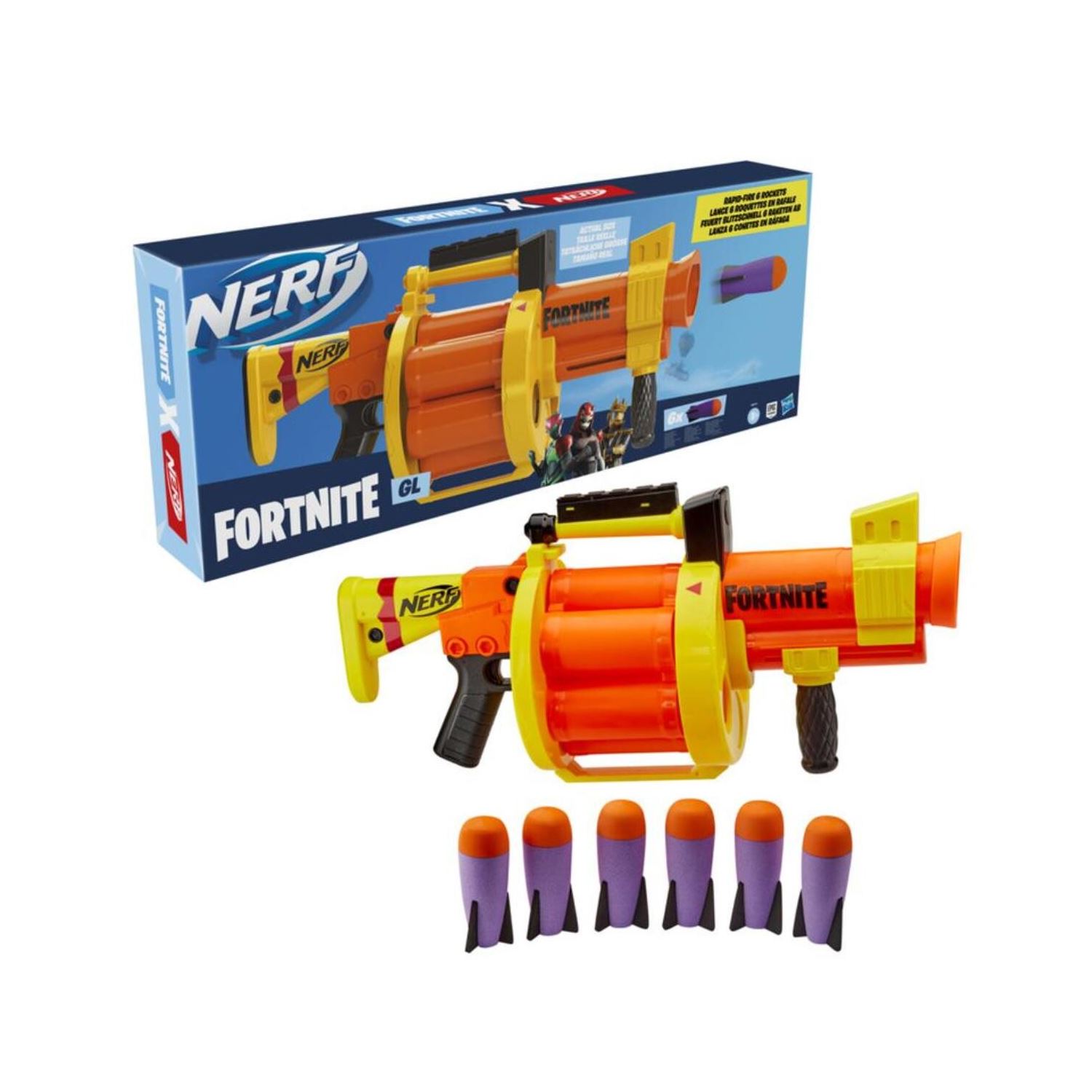 Nerf Fortnite GL игрушечный бластер для дротиков E8910
