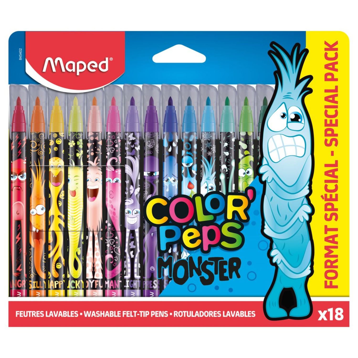 Maped Color'Peps Monster: фломастеры, 18 цветов