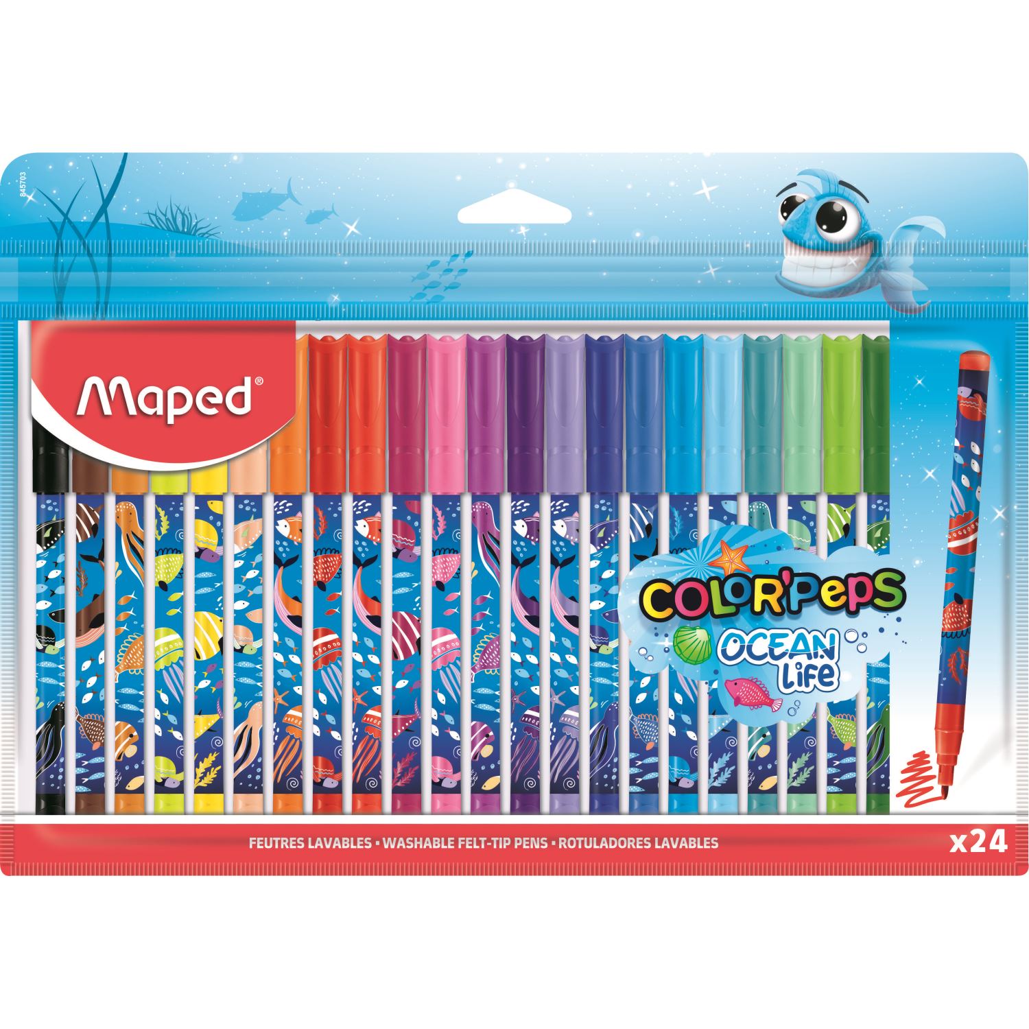 Maped Color'Peps Ocean, фломастеры, 24 цвета
