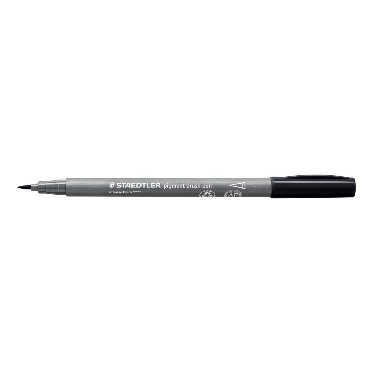 Staedtler 371-99 Pigment Brush Pen, насыщенный чёрный