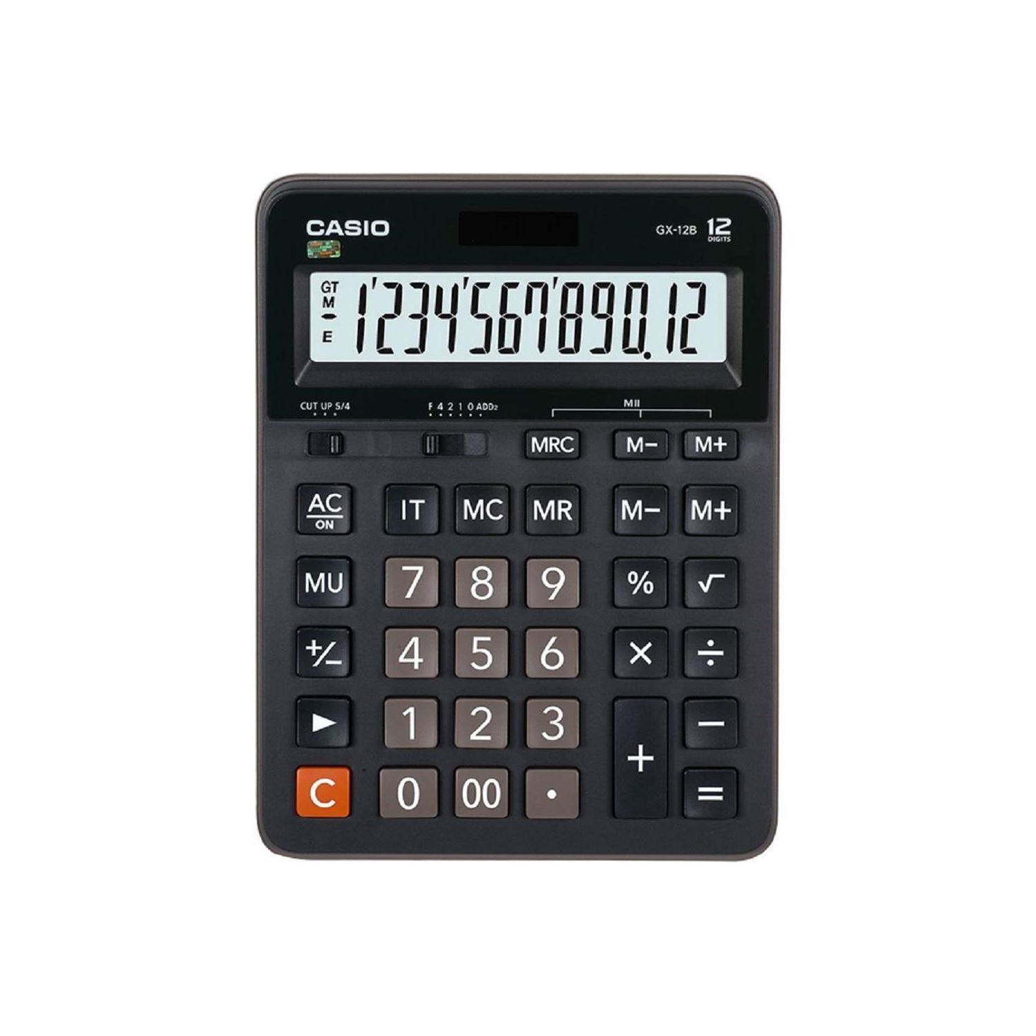 Casio GX-12B-BK-W-DC 12-Digit Desktop Calculator