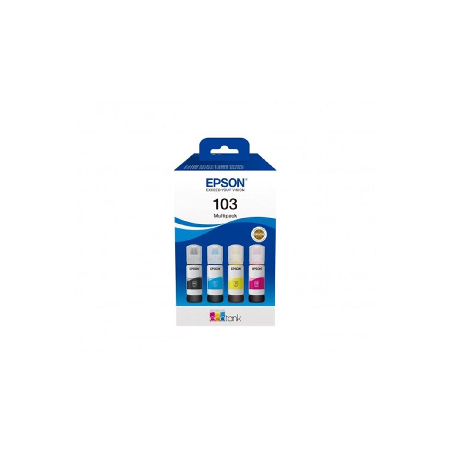 Epson 103 4-Colour Ink Bottle Set – 4 × 65 ml (260 ml) (T00S64A)