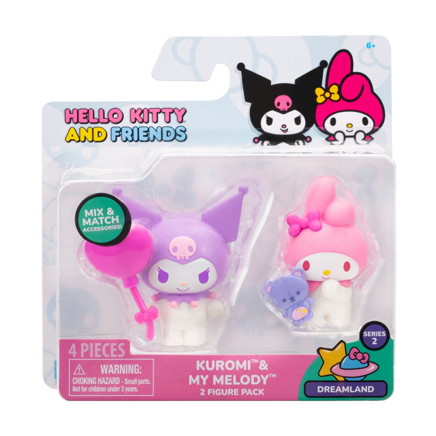 Hello Kitty 2’li Mini Figür My Melody & Kuromi