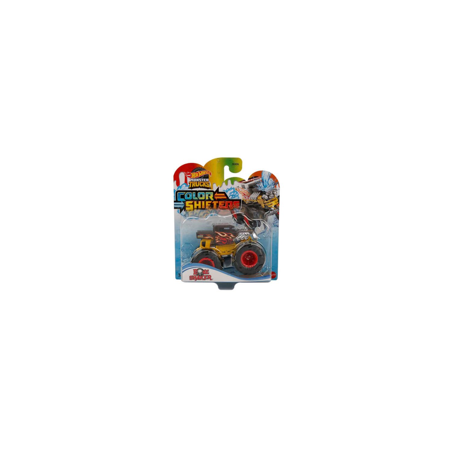 Hot Wheels Monster Trucks Bone Shaker Color-Changing Car