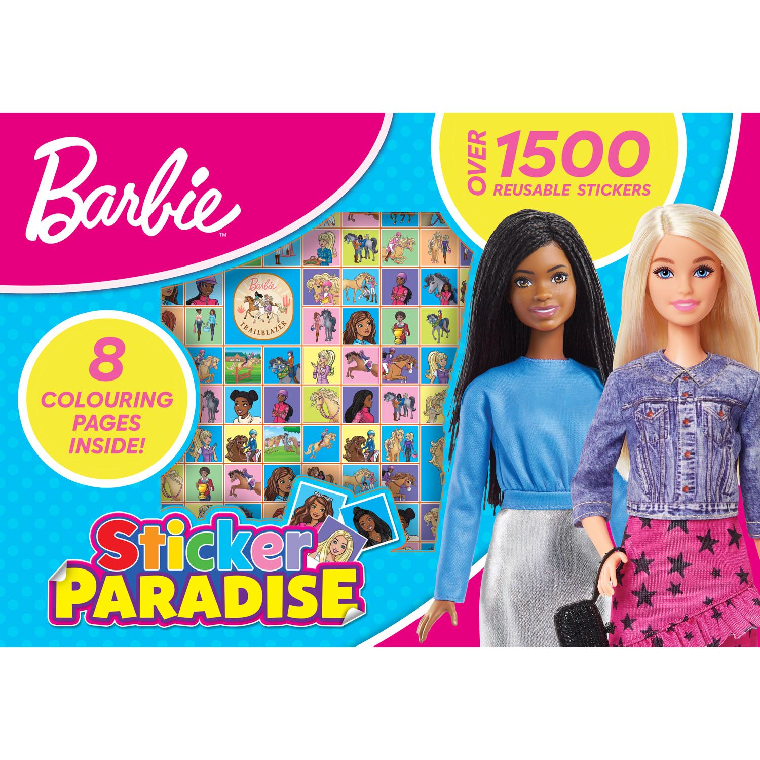 Barbie Sticker Paradise İngilizce Çıkartma ve Boyama Kitabı