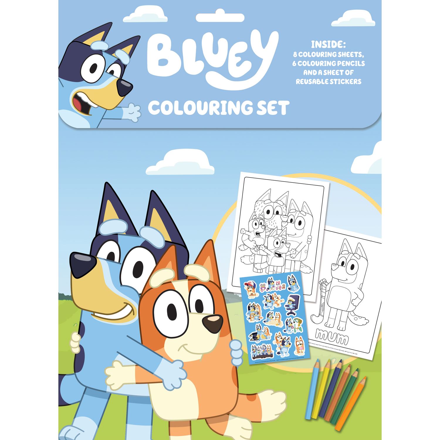Bluey Colouring Set