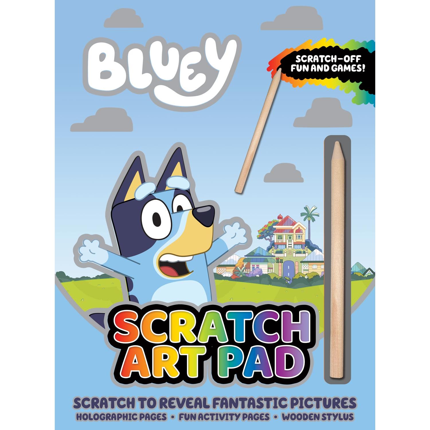 Alligator Products Bluey Scratch Art Pad English Children's Activity Book