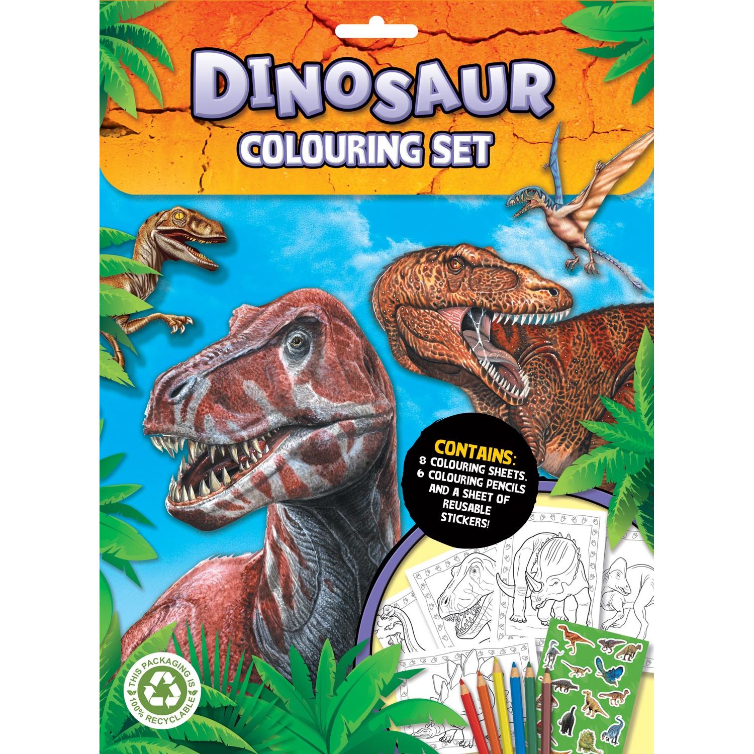 Alligator Products Dinosaur Colouring Set 9780857262608