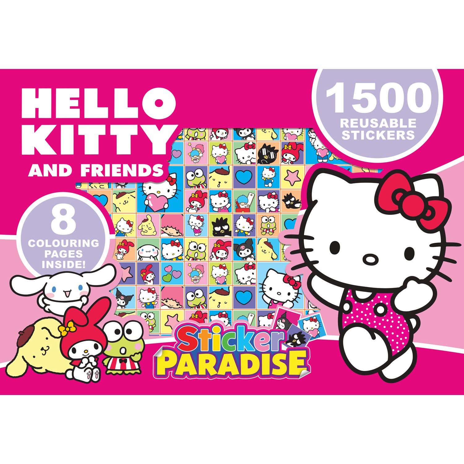Alligator Products Hello Kitty Sticker Paradise — английская книга с наклейками, 1500 наклеек
