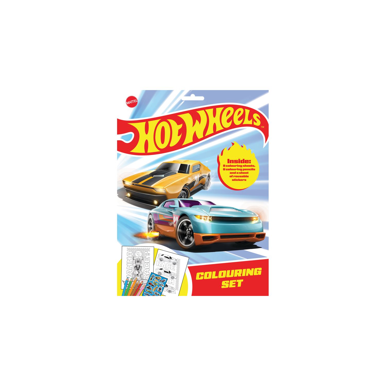 Hot Wheels Colouring Set