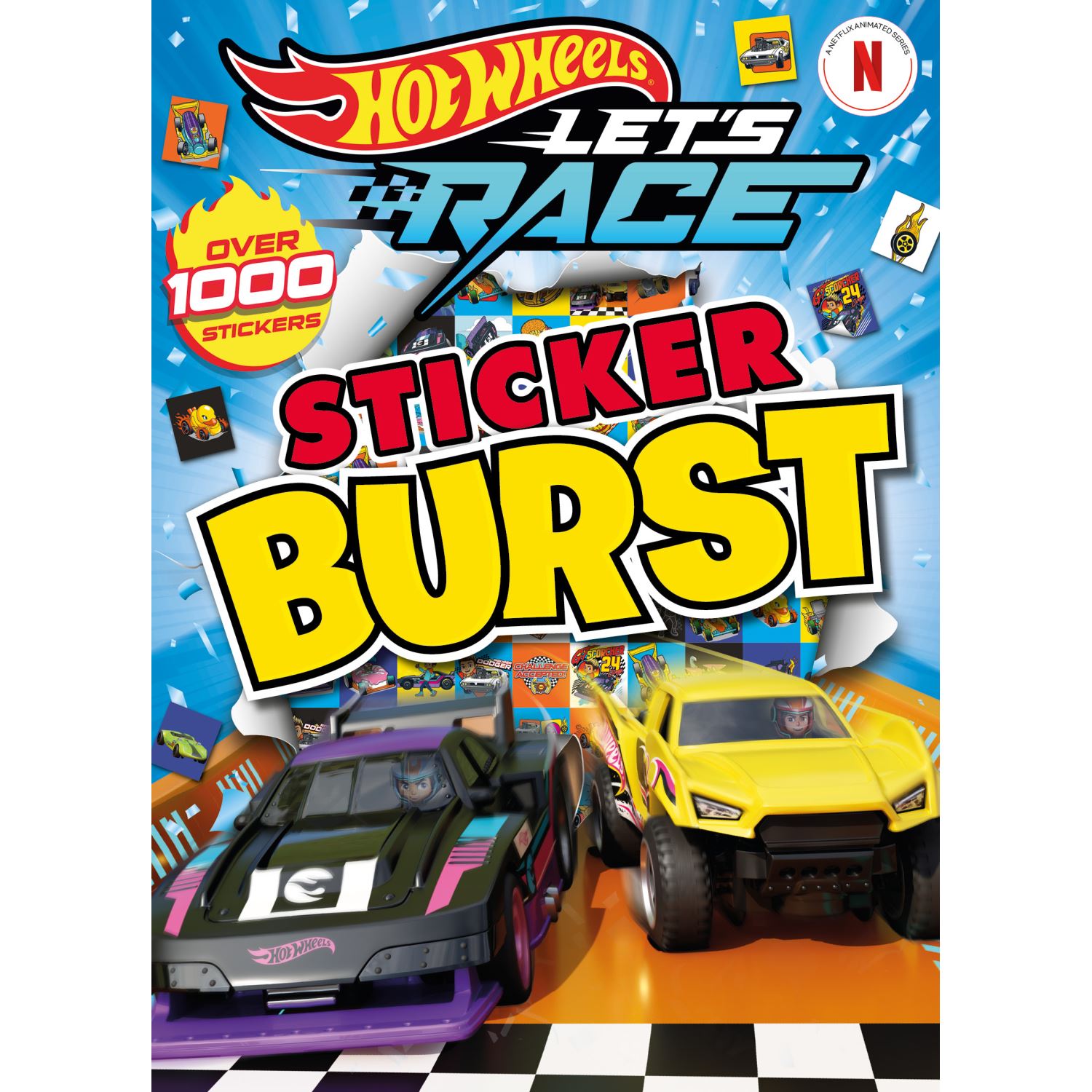 Alligator Products Hot Wheels Sticker Burst — книга с наклейками на английском