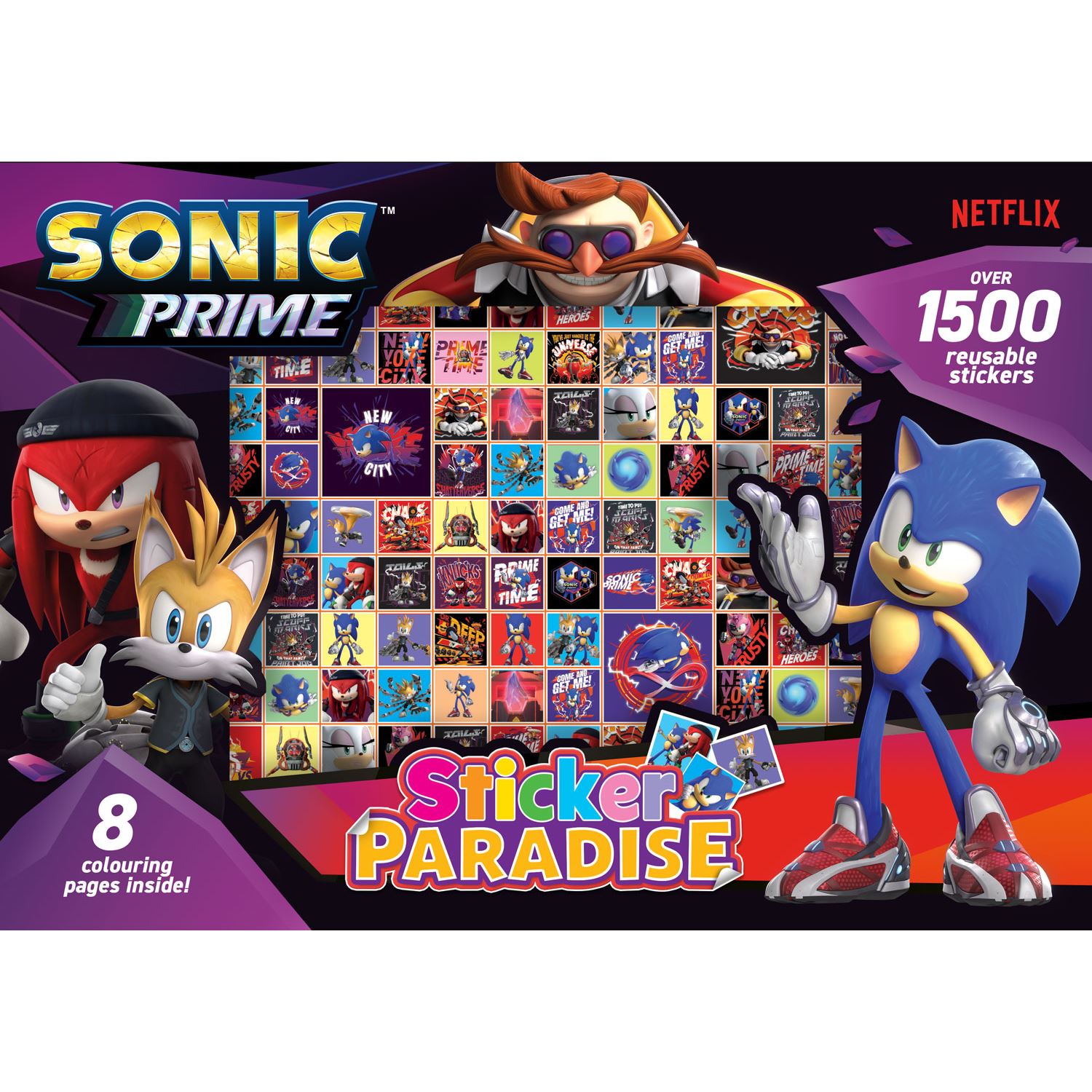 Alligator Products Sonic Prime: англоязычная книга с наклейками и заданиями 9781788246941