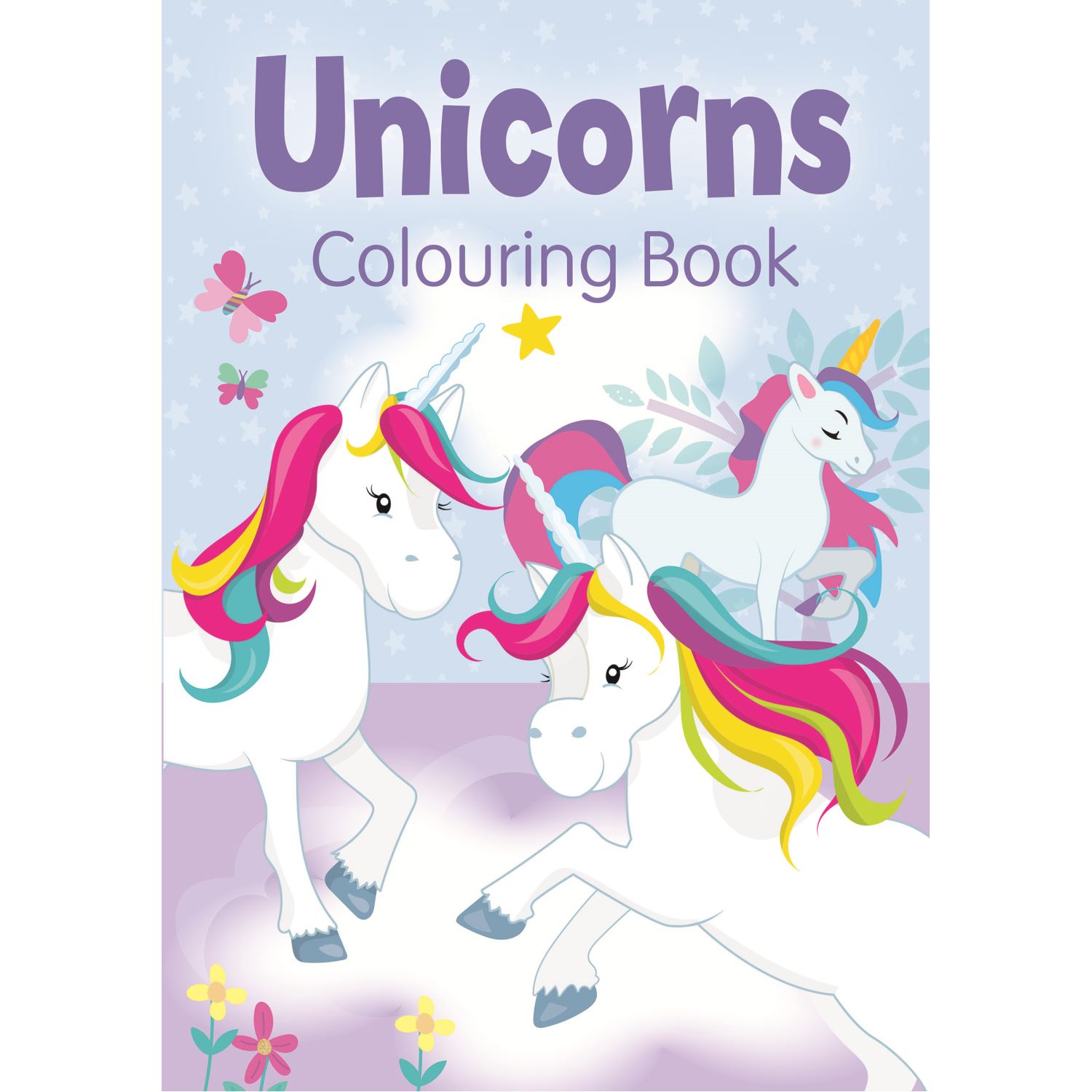 Unicorns Colouring Book 2 (Purple)