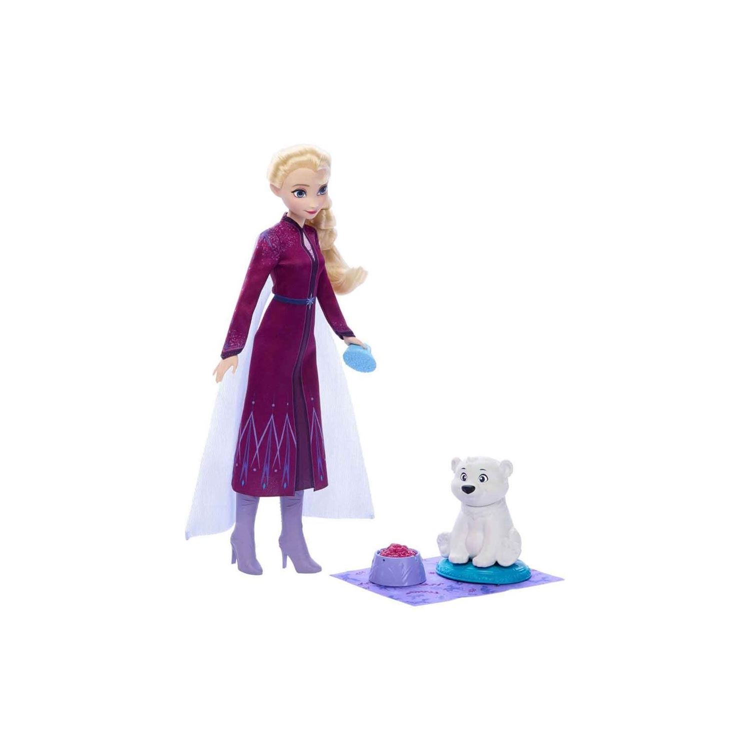 Disney Frozen Elsa Doll and Baby Polar Bear Figure Set MAT/JFG16