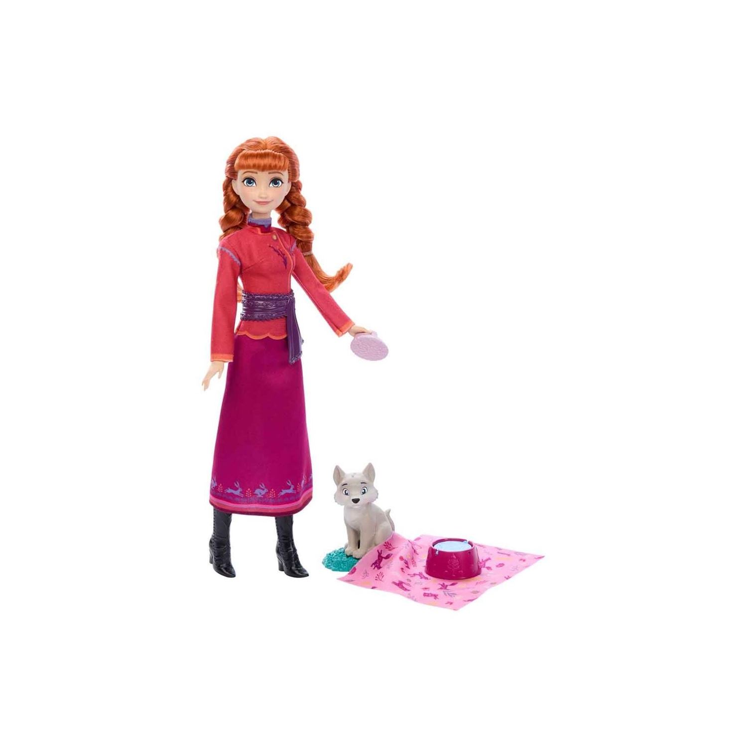 Disney Frozen MAT/JFG17 Anna and Wolf Pup Figure Set