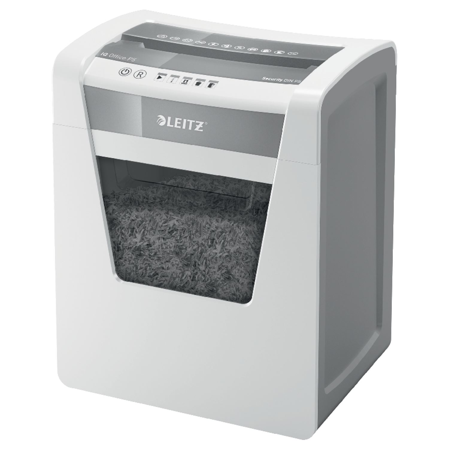 Leitz IQ 80020000 Paper Shredder, P5 Security, White