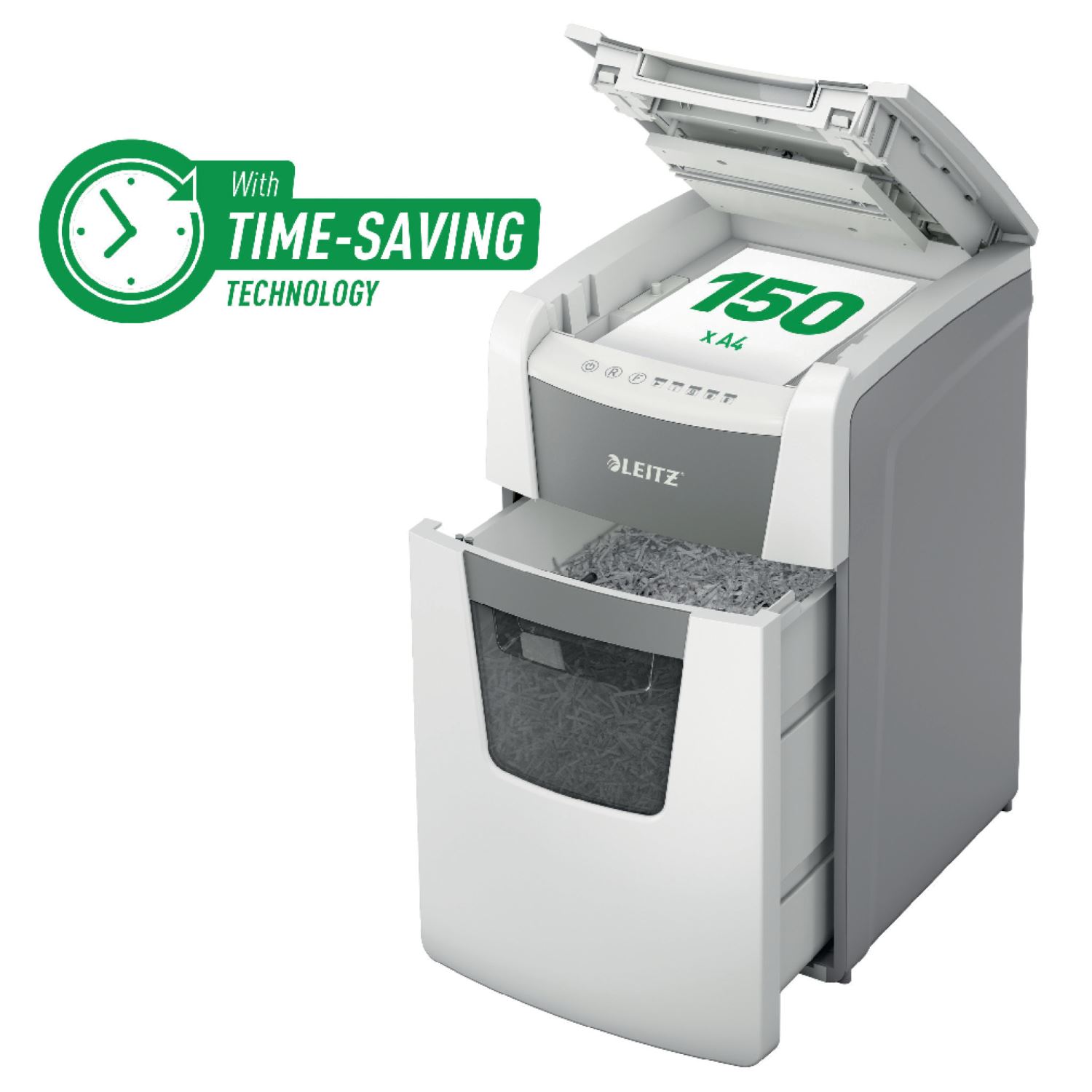 Leitz IQ Autofeed Office 150 Automatic Paper Shredder P4 White