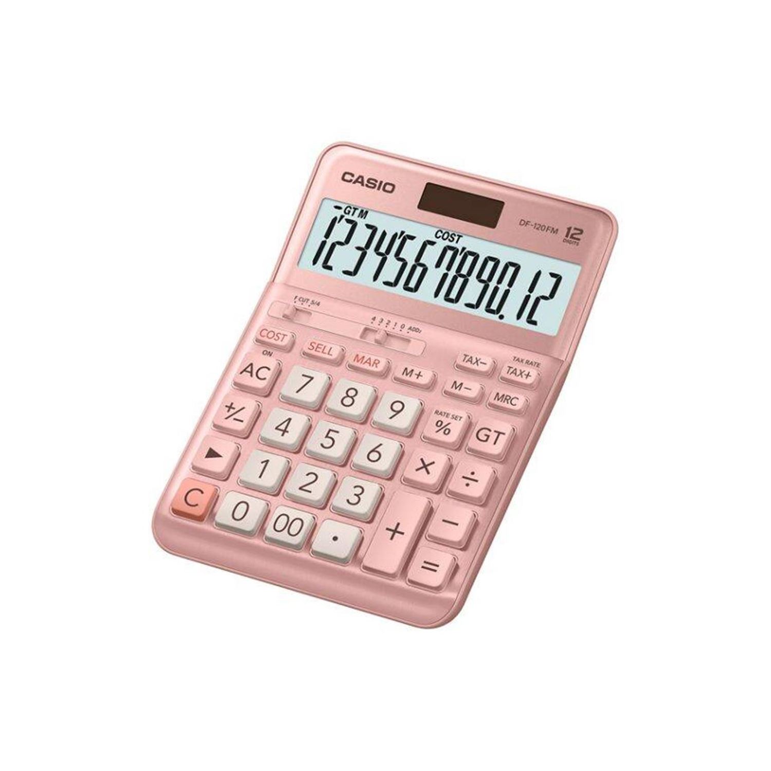 Casio DF-120FM-PK-W-DP Desktop Calculator, Pink