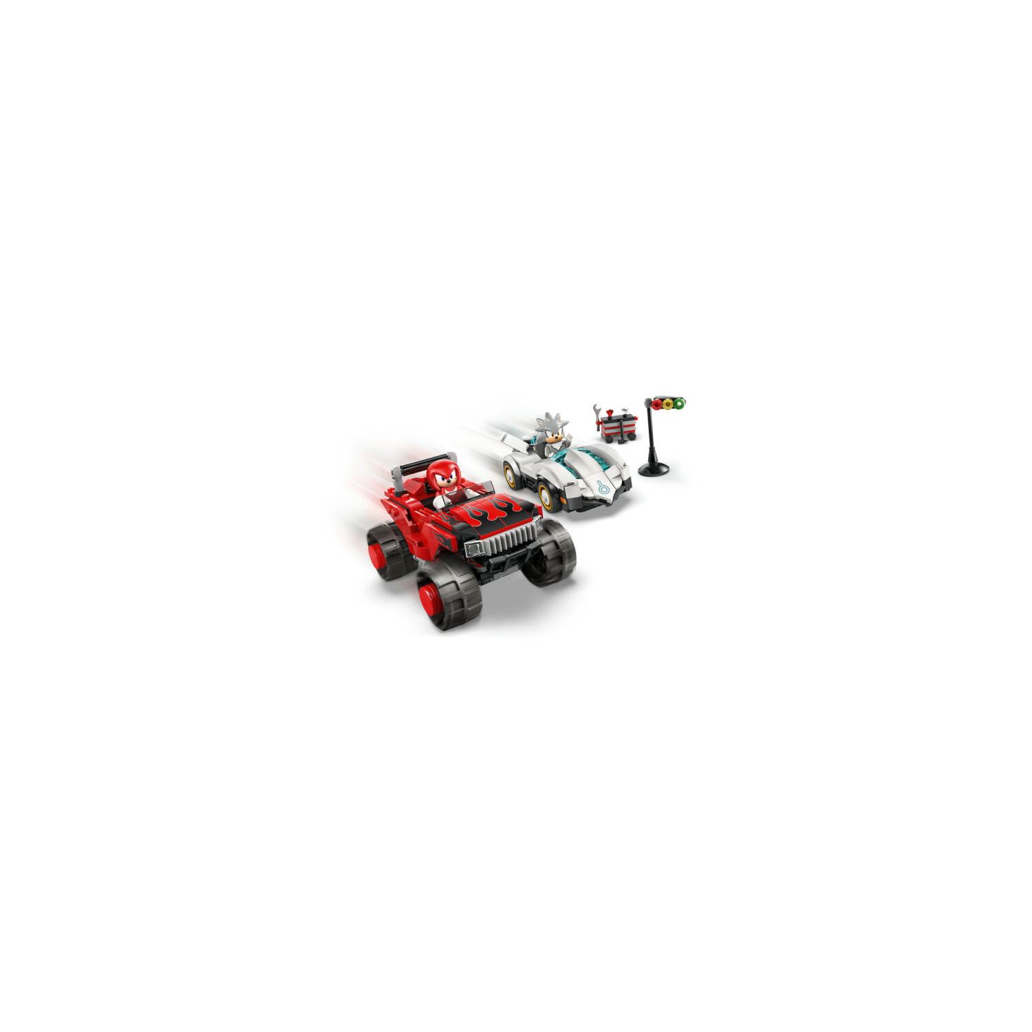 LEGO® Sonic the Hedgehog™ Silver'ın Arabası, Knuckles'ın Canavar Kamyonuna Karşı
