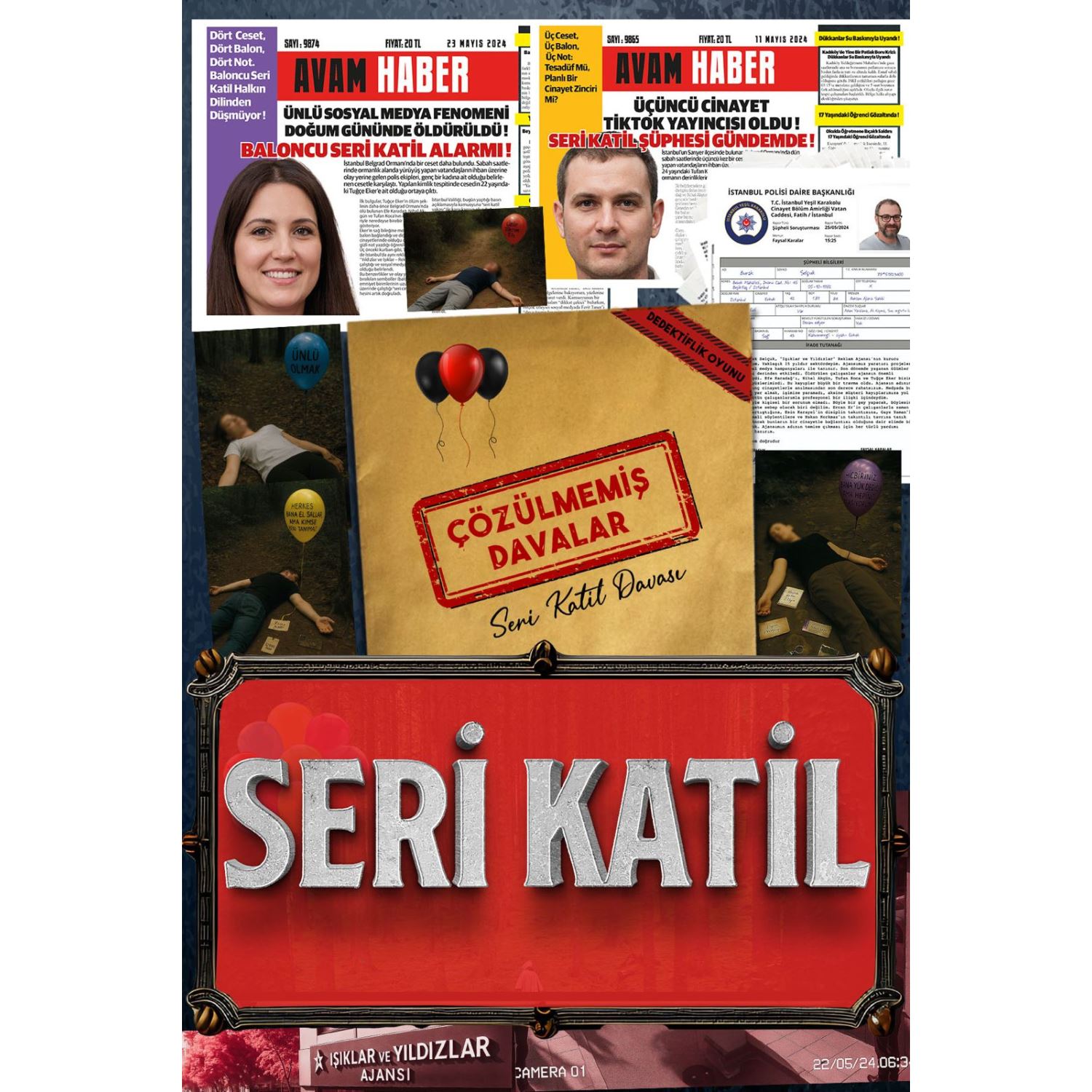 Molfy Kutu Oyunları Serial Killer Mystery Board Game