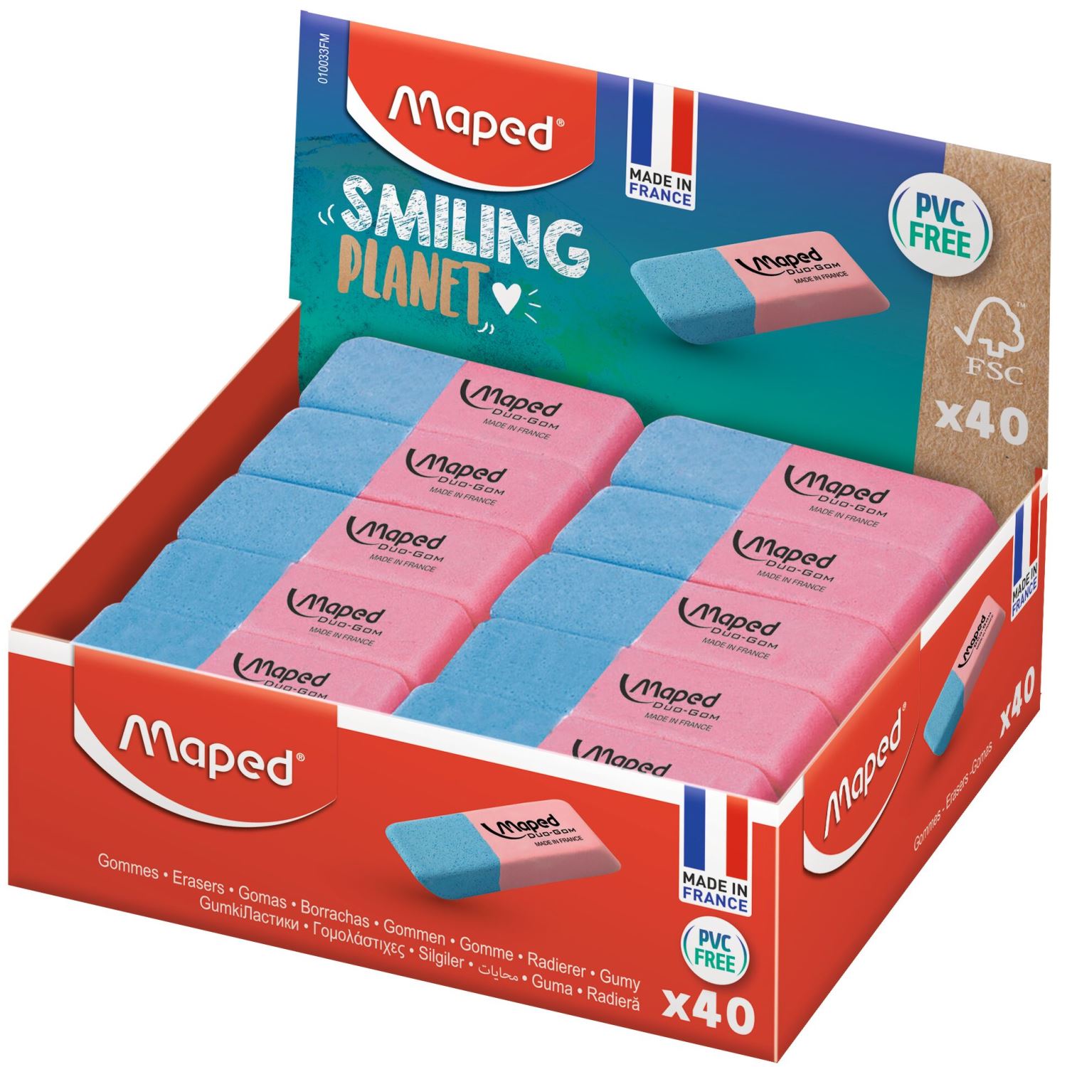 Maped Smiling Face Double-Sided Eraser 010033