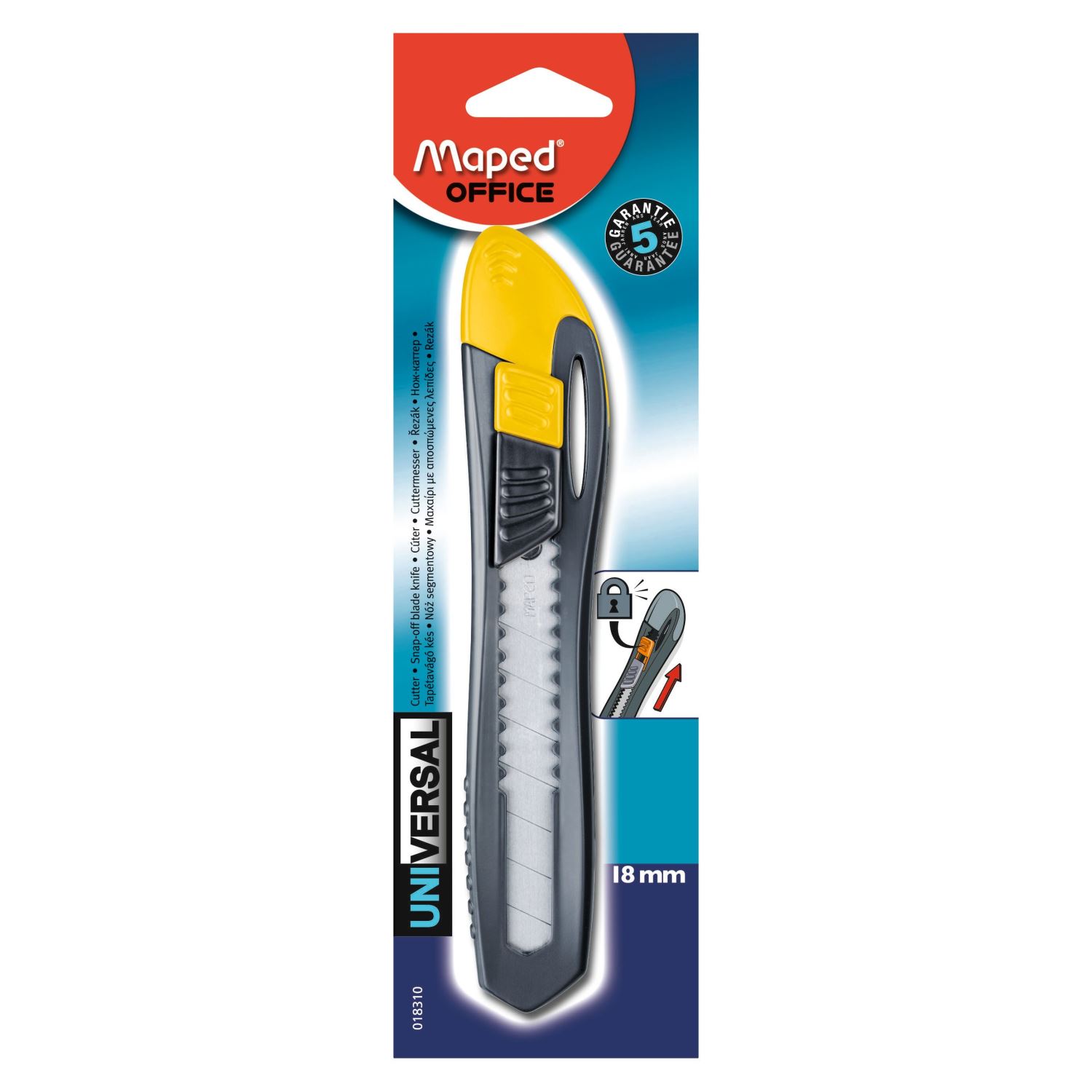 Maped Universal Utility Knife 18 mm Yellow