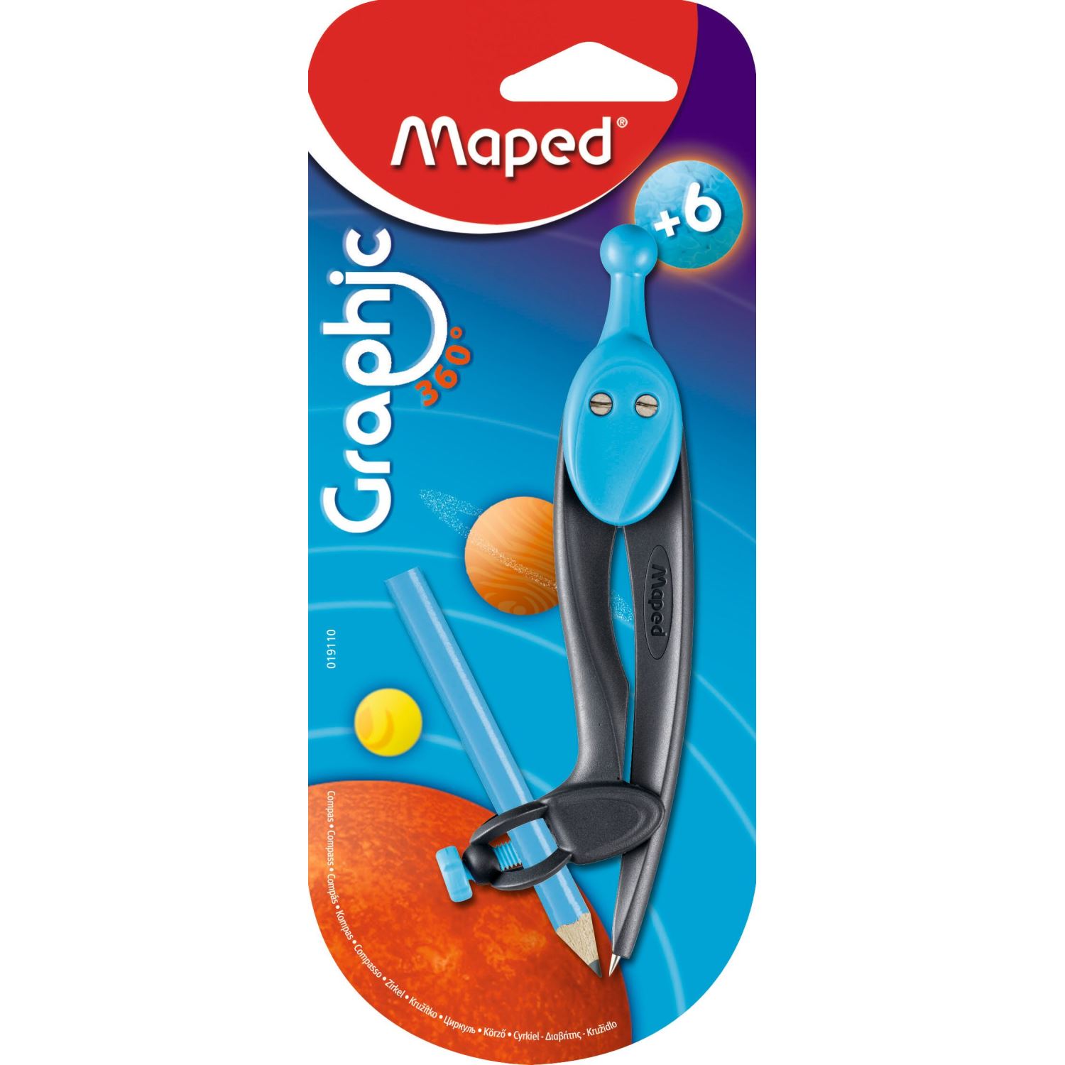 Maped Graphic 019110 Blue Pencil-Holding Compass