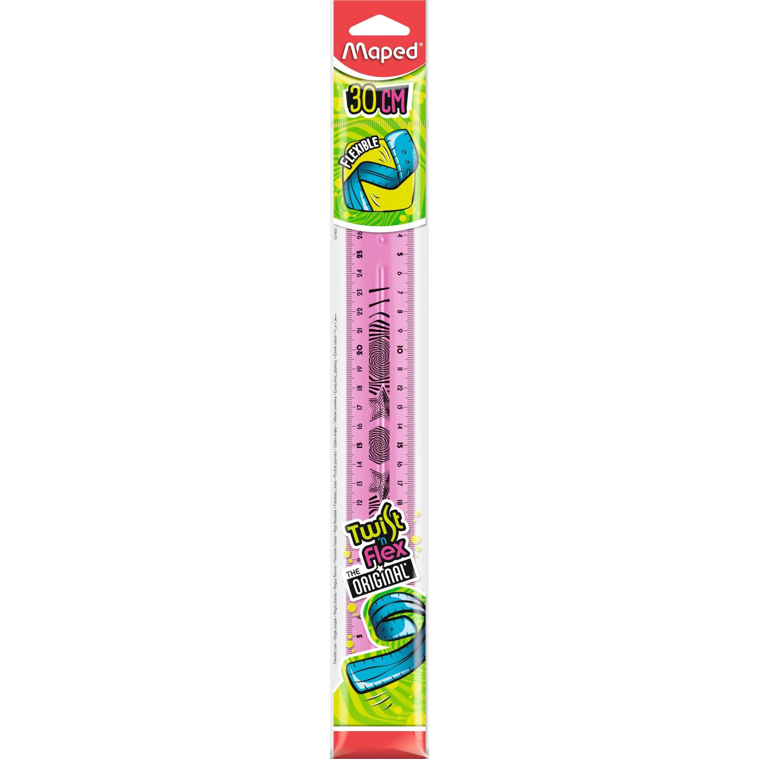 Maped Twist'n Flex 027900-2, розовая линейка 30 см