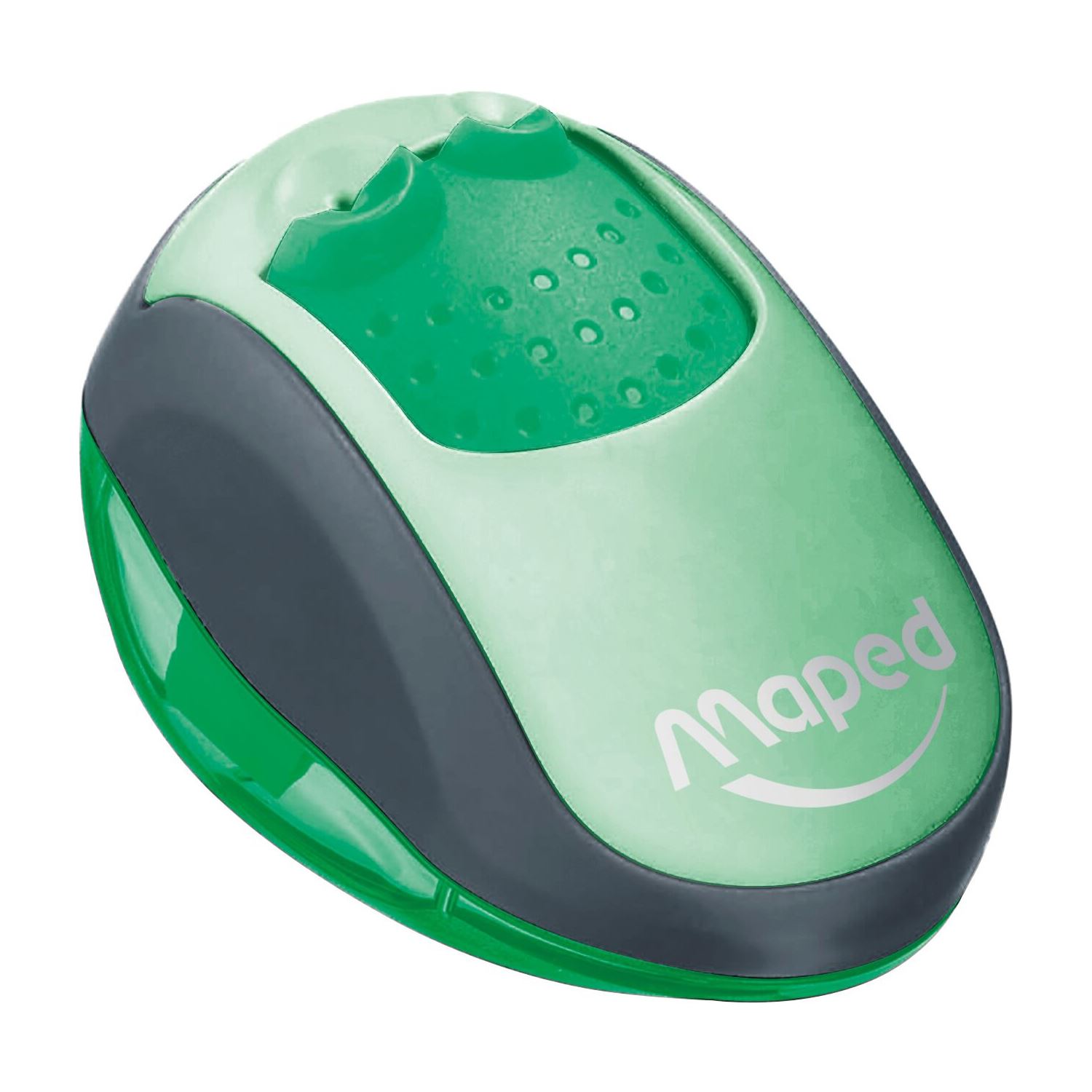 Maped Clean 030211-3, точилка с двойным контейнером, зелёная