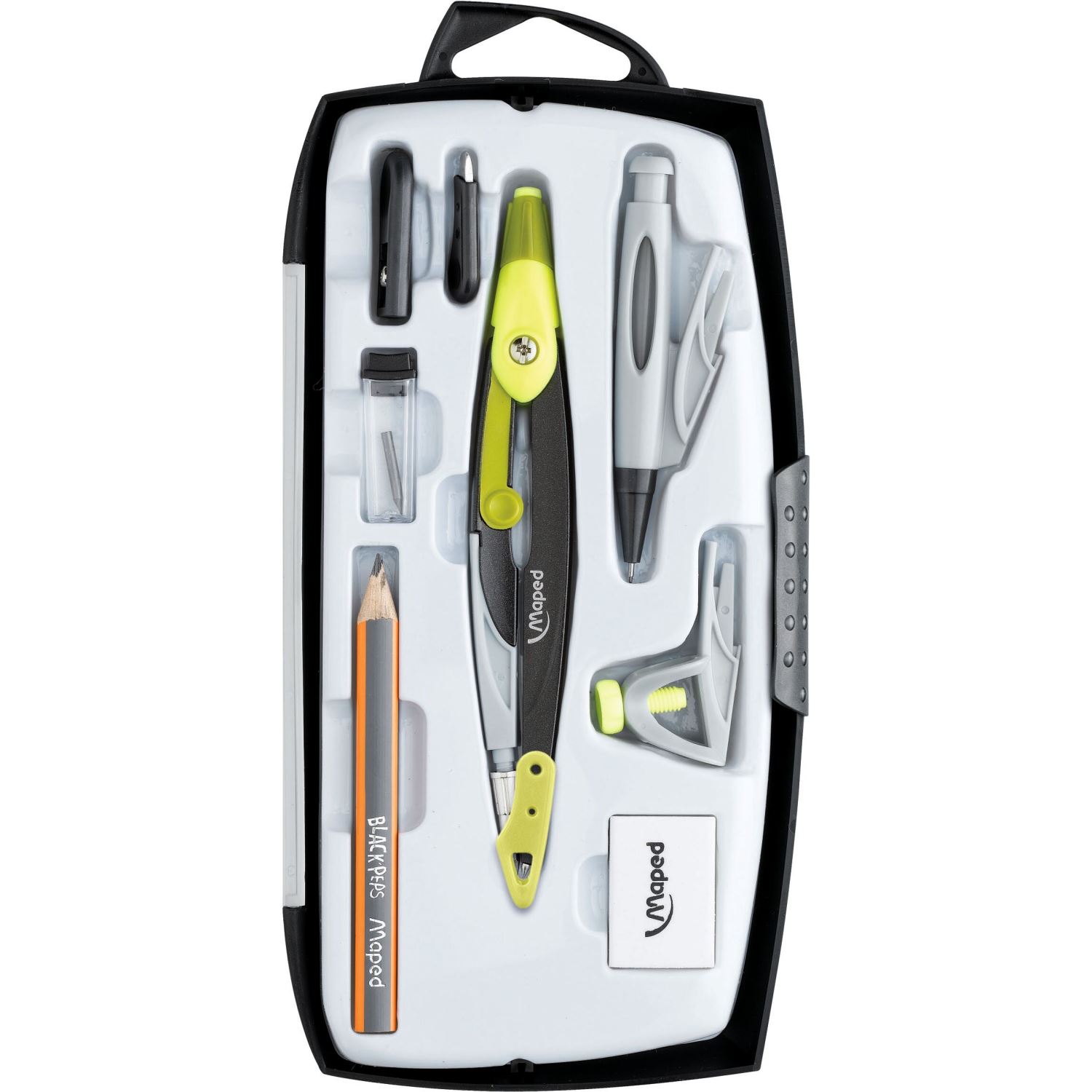 Maped 036908-3 8-Piece Compass Set, Green