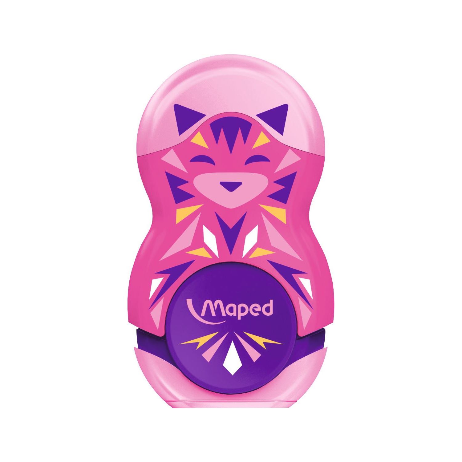 Maped Mini Cute Loopy — точилка с ластиком, розовая