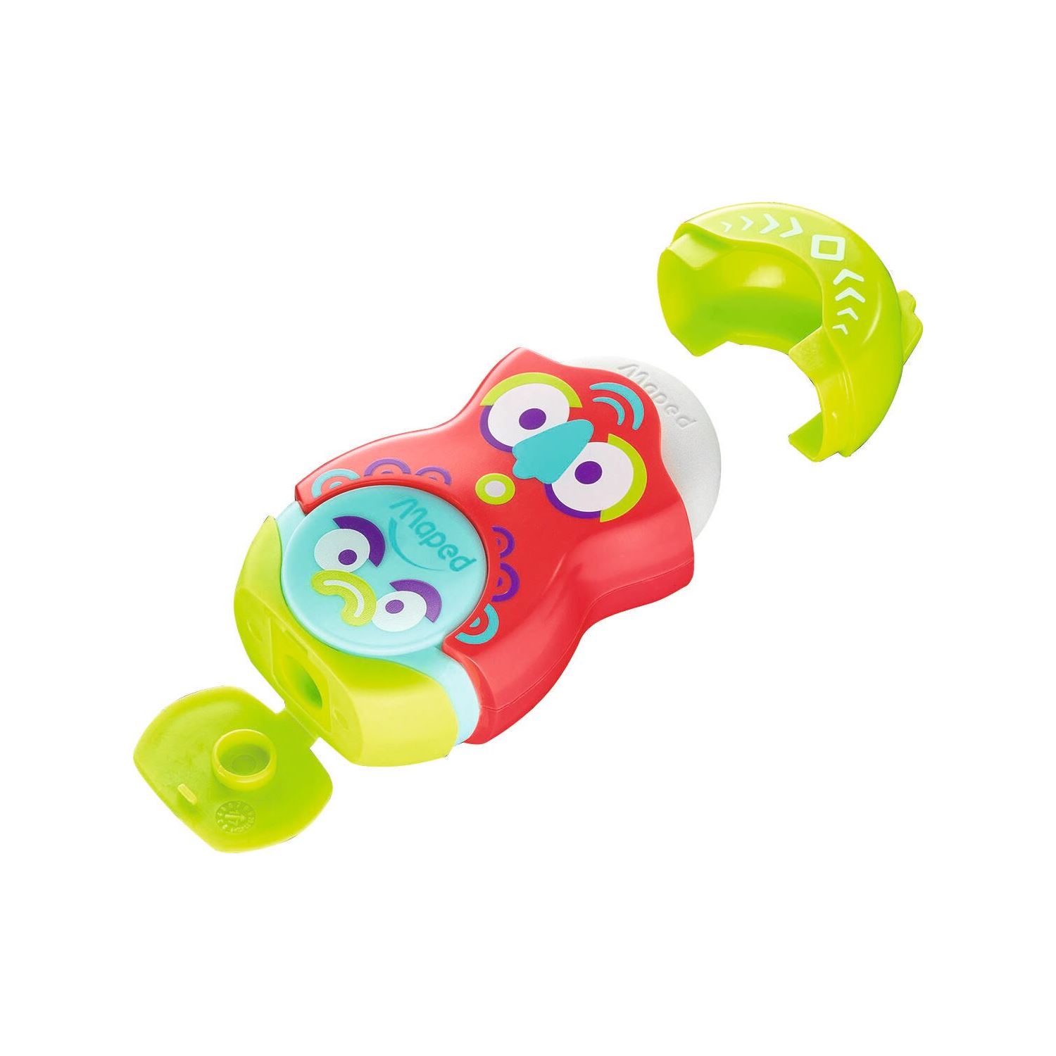 Maped Loopy Fancy точилка с ластиком, красная