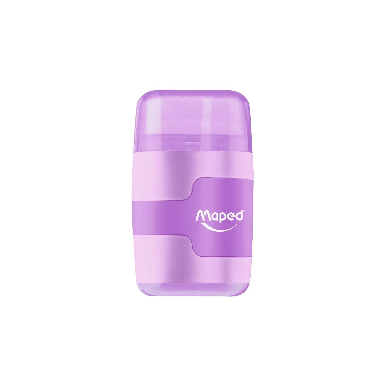Maped Connect Pastel 049231-3 Purple Double-Hole Sharpener with Eraser