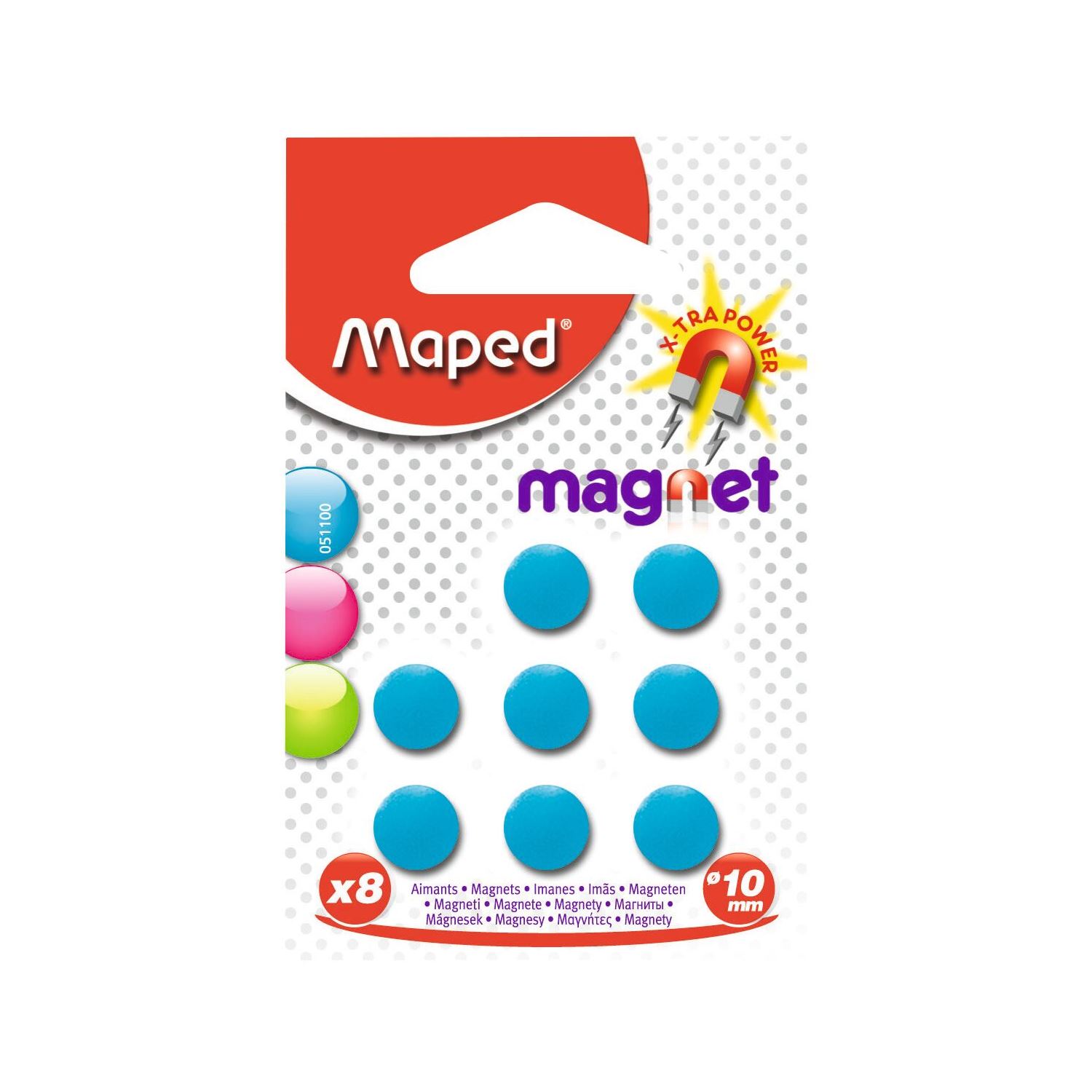 Maped 8'li Mıknatıs 10mm Mavi