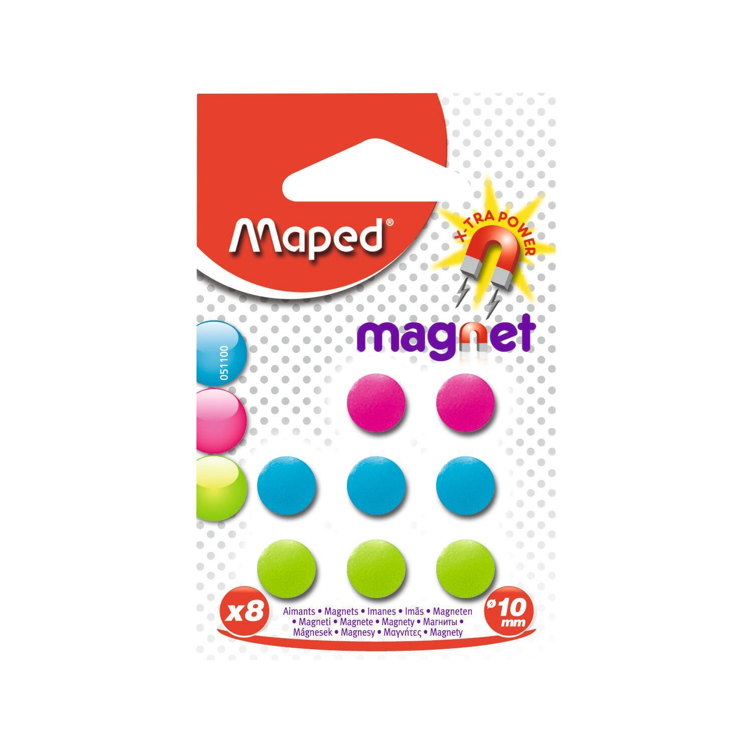 Maped 8'li Mıknatıs 10mm Karışık
