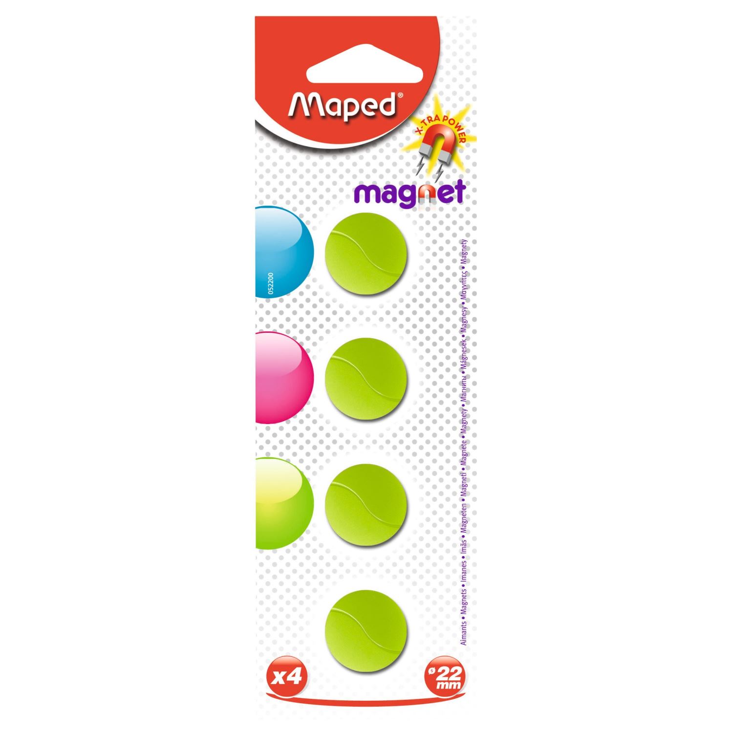 Maped 4'lü Mıknatıs 22mm Yeşil