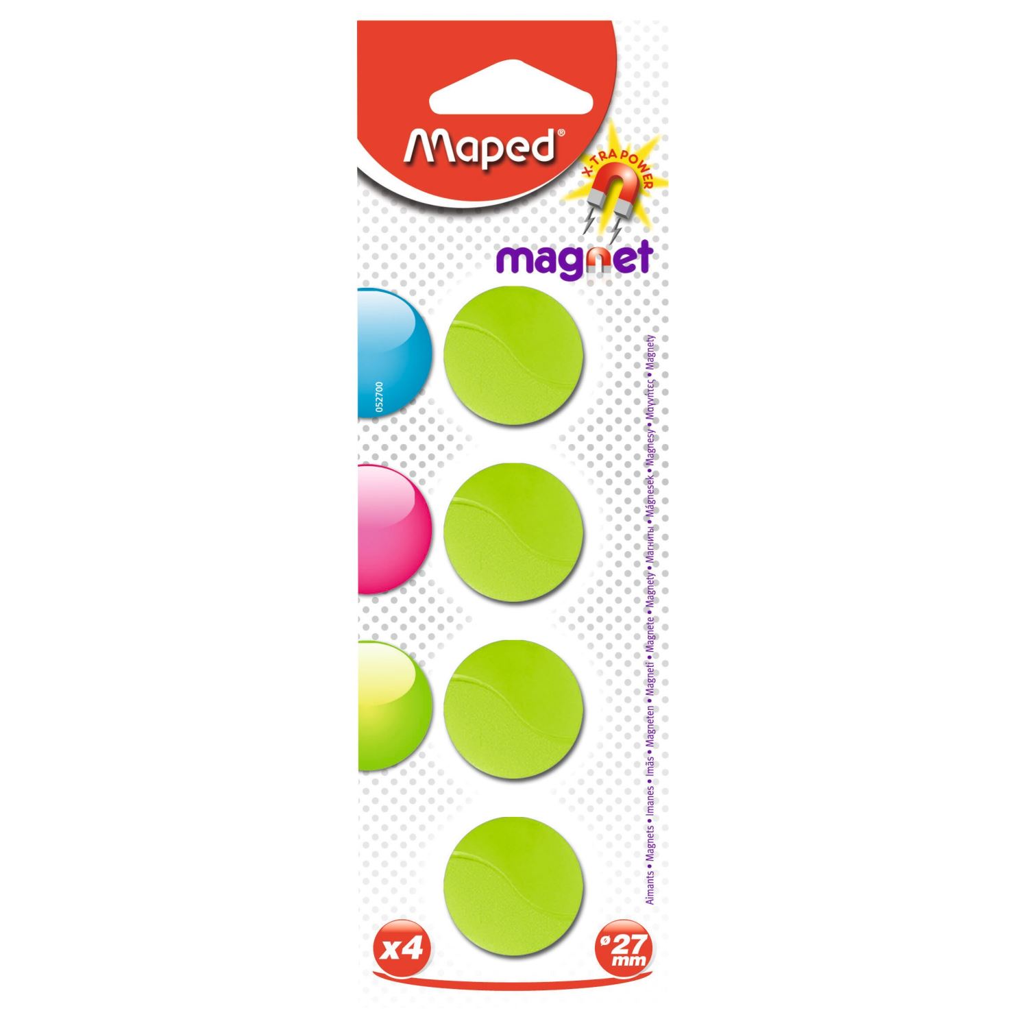 Maped 4-Pack Green Magnets, 27 mm