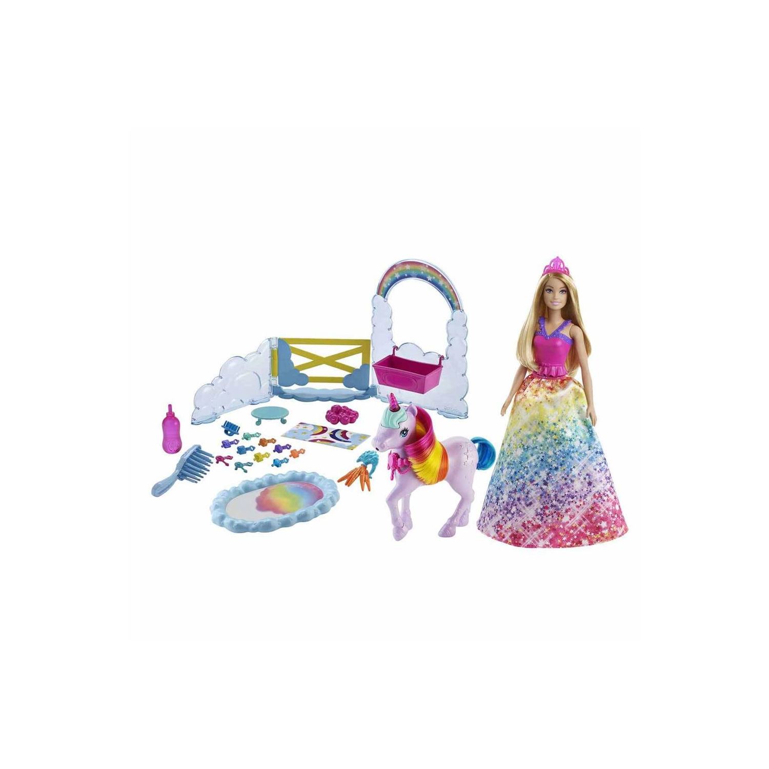 Barbie Dreamtopia Tek Boynuzlu Atlı Bebek ve Oyun Seti