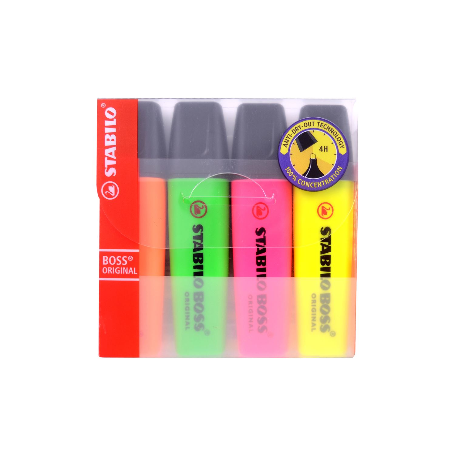 Текстовыделители Stabilo Boss, набор 4 шт. 70/4