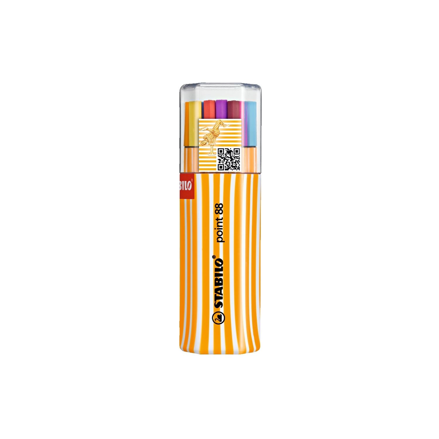 Stabilo point 88 Fine-Tip Felt-Tip Pens, 20 Colours, 8820-01