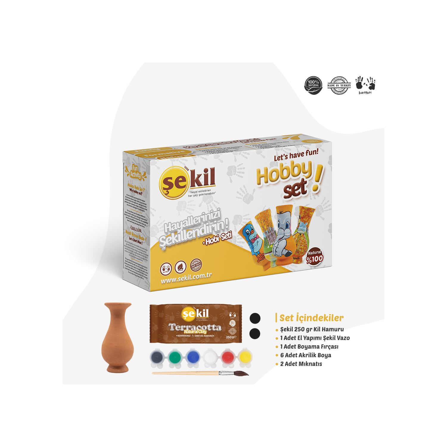 Şekil HOB1SET Набор для росписи керамической вазы
