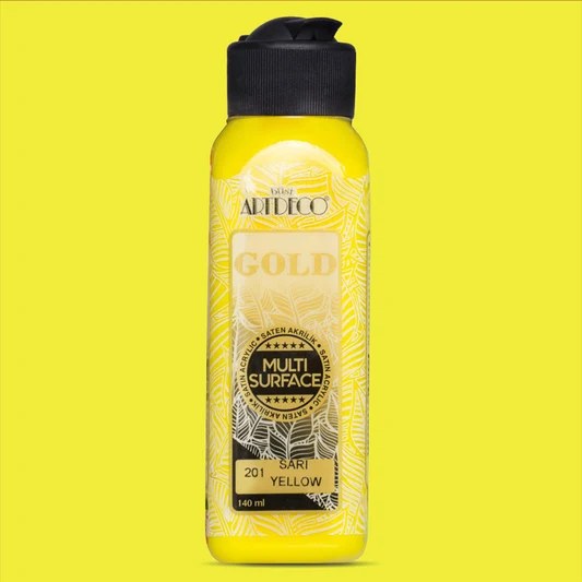 Artdeco Gold Multi-Surface Akrilik Boya 140 ml Taksi Sarısı