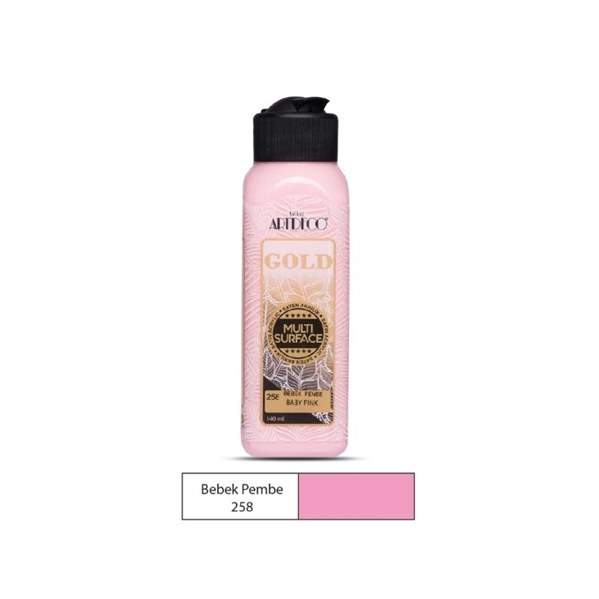 Artdeco Gold Multi-Surface Akrilik Boya 140 ml Bebek Pembe